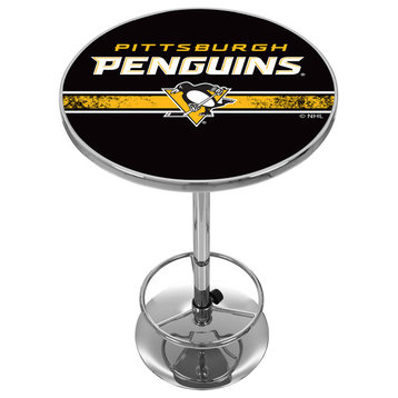 NHL Chrome Pub Table, Pittsburgh Penguins
