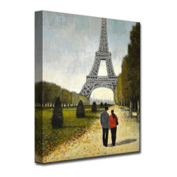 Ready2HangArt - Ready2Hangart 'Romantic Stroll I' By Norman Wyatt, Jr Canvas Art, 16" Hx12 - Prints And Posters