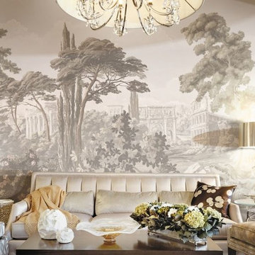 Frescoes on the wall, interior design, real photos of our frescoes