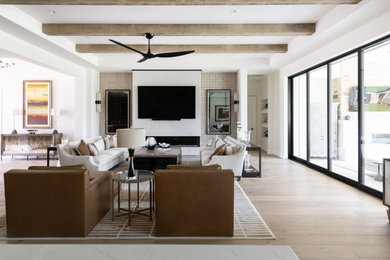 Transitional living room photo in Phoenix