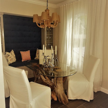 Ripple fold blackout and sheer drapes.
