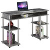 Designs2Go No Tools Student Desk in Gray Faux Marble Wood Finish