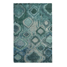 Blue Green Area Rugs Houzz Surya Watercolor Wat5012 Blue Green Modern Area Rug Rectangular 5 X8