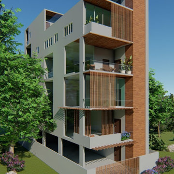g+4 residential elevation
