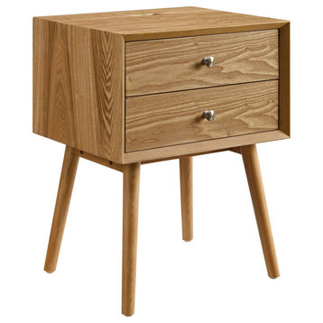Ember Wood Nightstand, Natural