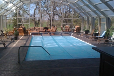 Indoor Pool Setting with our Retractable Pool Enclosures