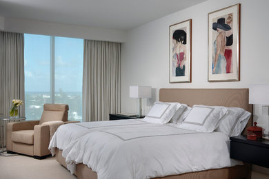 Inspiration for a contemporary bedroom remodel in Miami