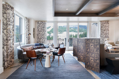 Trendy living room photo in Salt Lake City