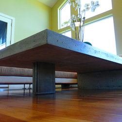 Concrete Ledge Modern Cocktail Table - Coffee Tables