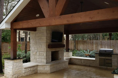Inspiration for a craftsman patio remodel in Houston