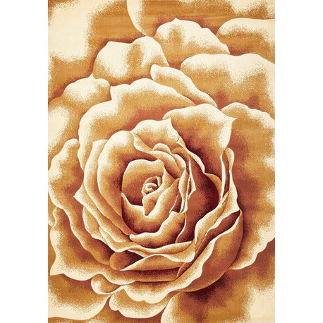 Corinthian 5338 Ivory Floral Splendor Rug, 7'7"x10'10"