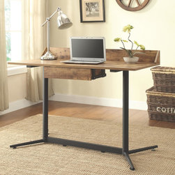 Coaster 801218 Brown Industrial Office Desk - Desks And Hutches