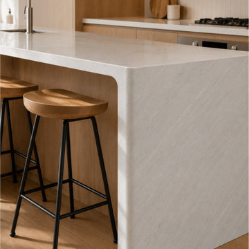 Mint Onyx Stone Benchtop | Modern Minimalist Kitchen Design