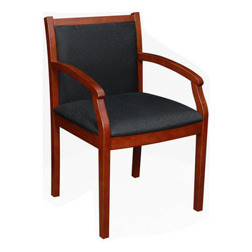 pemberly row poker table chair with casters in cherry