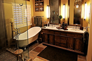 Bathroom - rustic bathroom idea in Phoenix