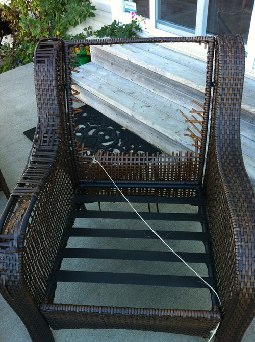 Faux wicker come undone!