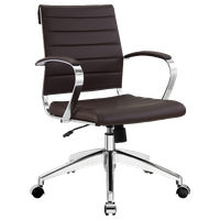 Jive Mid Back Faux Leather Office Chair, Brown