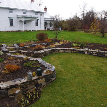 Dry Stack Stone Retaining Wall