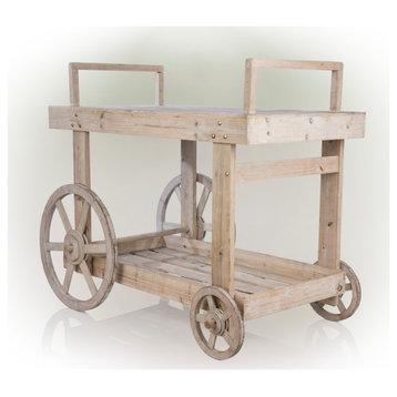 Wooden Flower/Plant/Cart/Display with Wheels