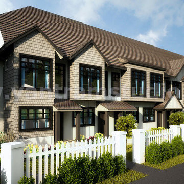 Exterior Condo House Multi Family Home Design Ideas Rendering