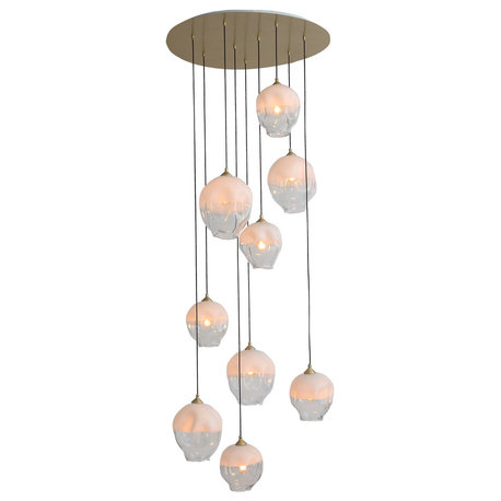 Avenue Lighting Hf8149-Bb-Wh Sonoma Ave. 9-Light 9 Light Pendant Cluster