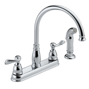 Delta Kitchen Faucet With 2 Handles Traditional Kitchen