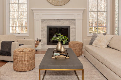Family room - transitional family room idea in Cleveland
