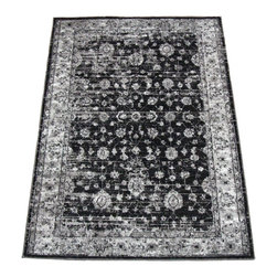 Cozy Rugs - Gray Distressed Vintage Rug, 5'3" X 7'7" - Area Rugs