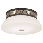 George Kovacs Lighting - George Kovacs Lighting P954-691-L Tauten, 15" 15W 1 LED Flush Mount - Minimal yet Intriguing. This modern Coal finish LETauten 15" 15W 1 LED Coal/Brushed Nickel  *UL Approved: YES Energy Star Qualified: n/a ADA Certified: n/a  *Number of Lights: 1-*Wattage:15w LED bulb(s) *Bulb Included:Yes *Bulb Type:LED *Finish Type:Coal/Brushed Nickel