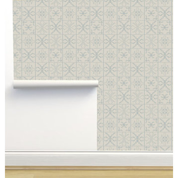 Tile Cream Wallpaper by Monor Designs, Sample 12"x8"