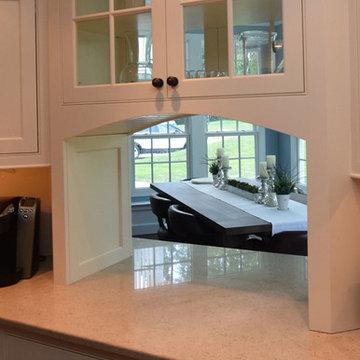 Custom kitchen with gourmet pass through to dining room
