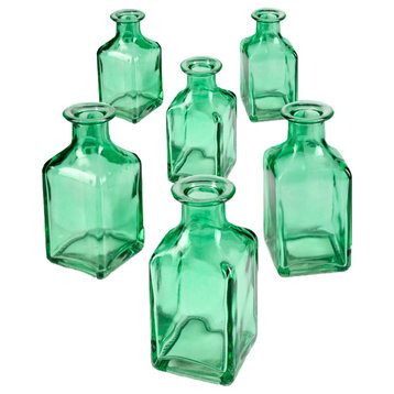 Serene Spaces Living Green Bottle Bud Vase, Set of 6 or 36, Set of 6