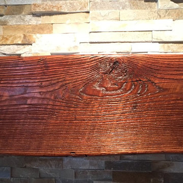 Fireplace with Barn Beam Mantel