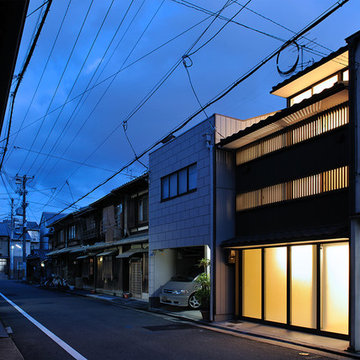 町家の並ぶ夜景