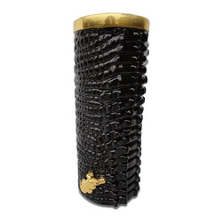 Waylande Gregory Croco Black Cylinder Vase - Products