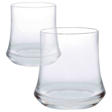 Cosmos Crystal Whiskey Glasses 12.5 oz, Set of 2