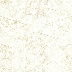 Anatoli Cream Marble Geometric - Wallpaper