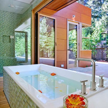tub flush tile
