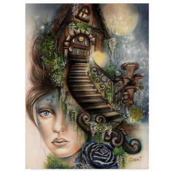 Sheena Pike Art And Illustration 'Moonlit Manor' Canvas Art, 24"x18"