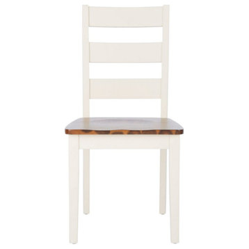 Pixie Ladder Back Dining Chair, Set of 2, White/Natural