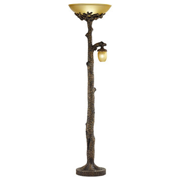 Pacific Coast Muir Woods 2-Light Torchiere Floor Lamp, Natural