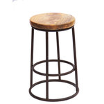 Urban Trends Collection - Chic Circular Top Jaden Counter Stool - Product details: