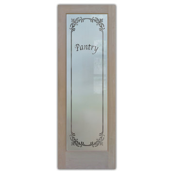 Pantry Door - Lenora - Alder Clear - 24" x 80" - Book/Slab Door