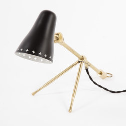 Vik Desk Lamp | Black / Brass - Desk Lamps