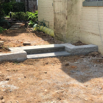 Terraced Walls, Block Shed/Deck, Thermal Flagstone Patio/Walk, & Yard Re-Grading