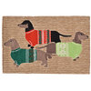 Frontporch Holiday Hounds Indoor/Outdoor Rug Neutral 2'6x4'