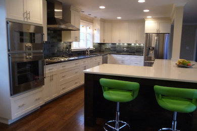 Inspiration for a contemporary kitchen remodel in Boston