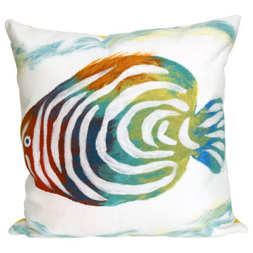 Visions II Rainbow Fish Pearl Pillow, 20"x20"