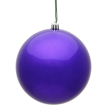 Vickerman N591266DCV 4.75" Purple Candy Ball Ornament, 4 per Bag