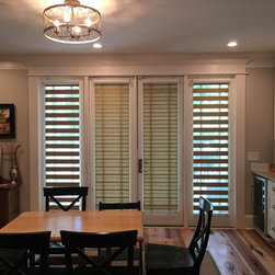 Zebra Shades in Open Living Area - Roller Shades